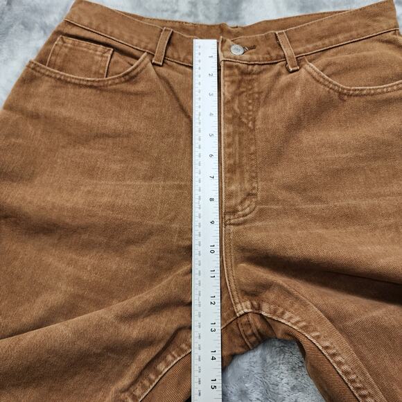 Vintage Lee Jeans Womens 16 Brown High Rise Tapered Leg Cotton Denim Casual - Picture 8 of 11